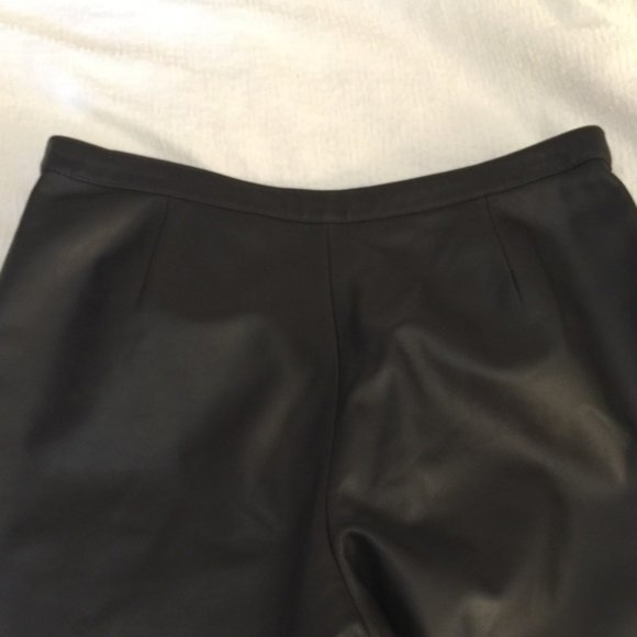 NWOT Brown REAL Leather Pants - Picture 2 of 3